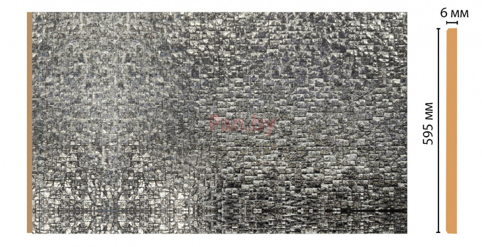 Декоративная панель из полистирола Декомастер Stone Line M60-29 2400х595х4 - фото 1 - id-p77365914
