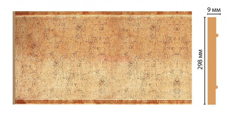 Декоративная панель из полистирола Декомастер Античное золото B30-552 2400х298х9 - фото 1 - id-p77365809