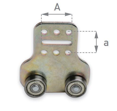 Роликовая тележка оцинкованная двойная L-69 мм, Bozamet 47.10 - фото 1 - id-p148815213