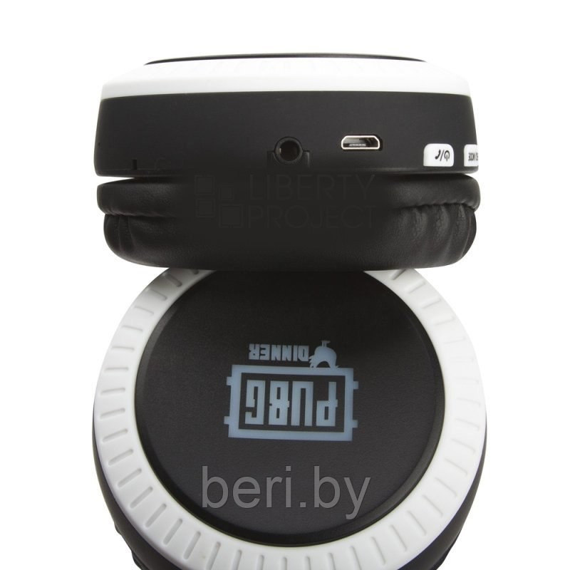 KR-3000 Наушники беспроводные, Bluetooth, Pro Gaming Headset, с подсветкой, черно-белые - фото 5 - id-p148834941