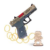 Пистолет «Глок» из игры CS:GO в скине «Ястреб» (деревянный резинкострел) ARMA