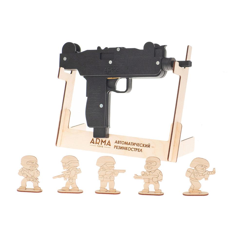 Пистолет-пулемет (автомат) «Узи», игрушка-резинкострел из дерева ARMA - фото 2 - id-p148835228