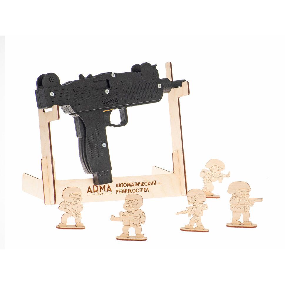 Пистолет-пулемет (автомат) «Узи», игрушка-резинкострел из дерева ARMA - фото 5 - id-p148835228