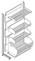 Стеллаж пристенный Eco Line L=1000, H=2250, с полками для хлеба, фото 2
