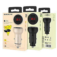 Автомобильное ЗУ Borofone BZ9A (2USB: 2.4A + дисплей) цвет: черный