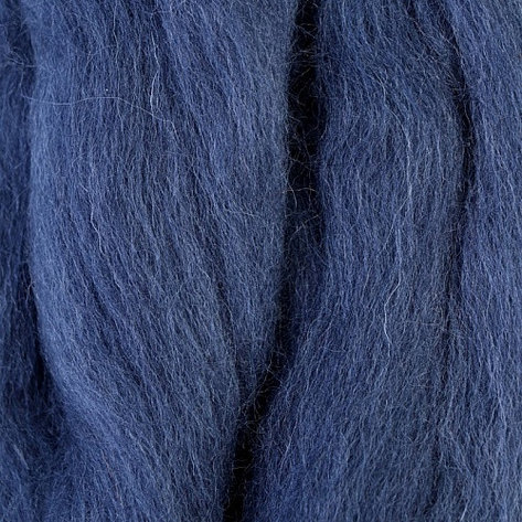 Шерсть для валяния полутонкая 50г  ("Пехорский текстиль") 156 индиго, фото 2