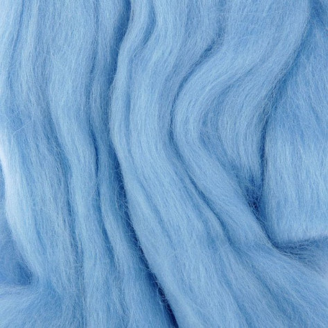 Шерсть для валяния полутонкая 50г  ("Пехорский текстиль") 05 голубой, фото 2
