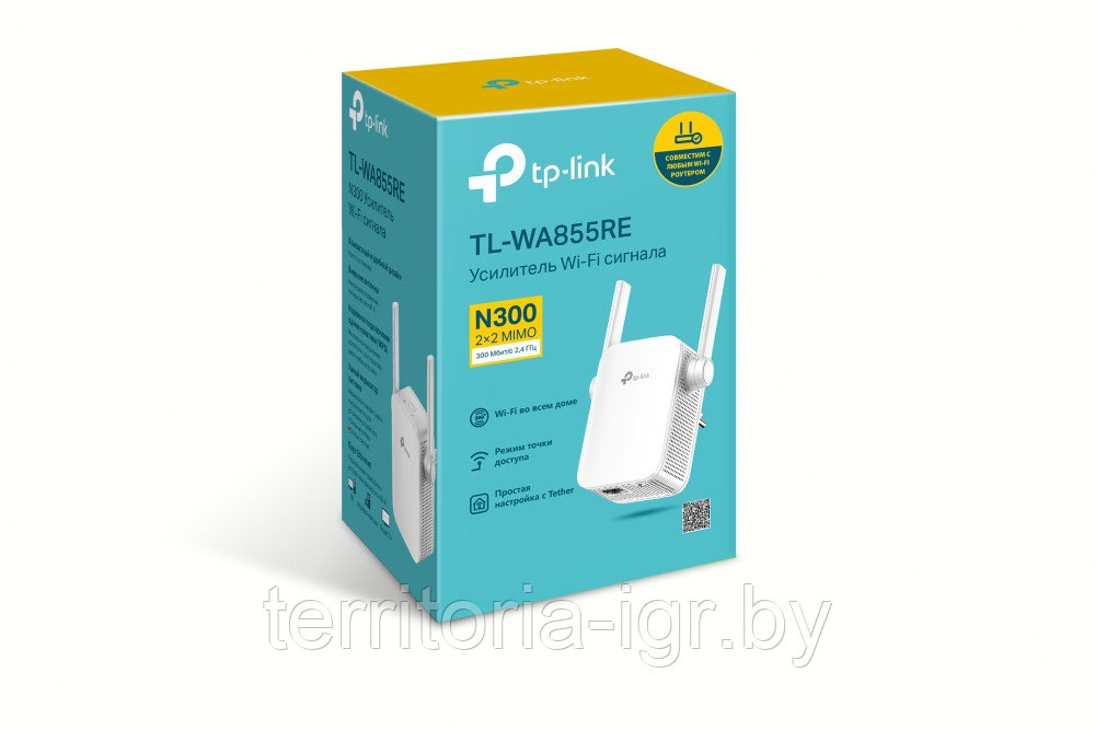 Усилитель беспроводного сигнала Wi-Fi TL-WA855RE TP-Link - фото 1 - id-p148892519