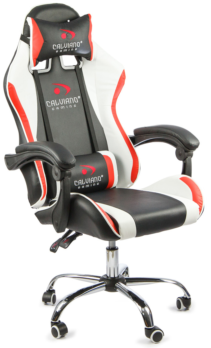 Офисное кресло Calviano ULTIMATO black/white/red - фото 1 - id-p148892667