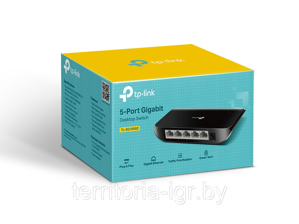 Коммутатор 5 портов TL-SG1005D TP-Link