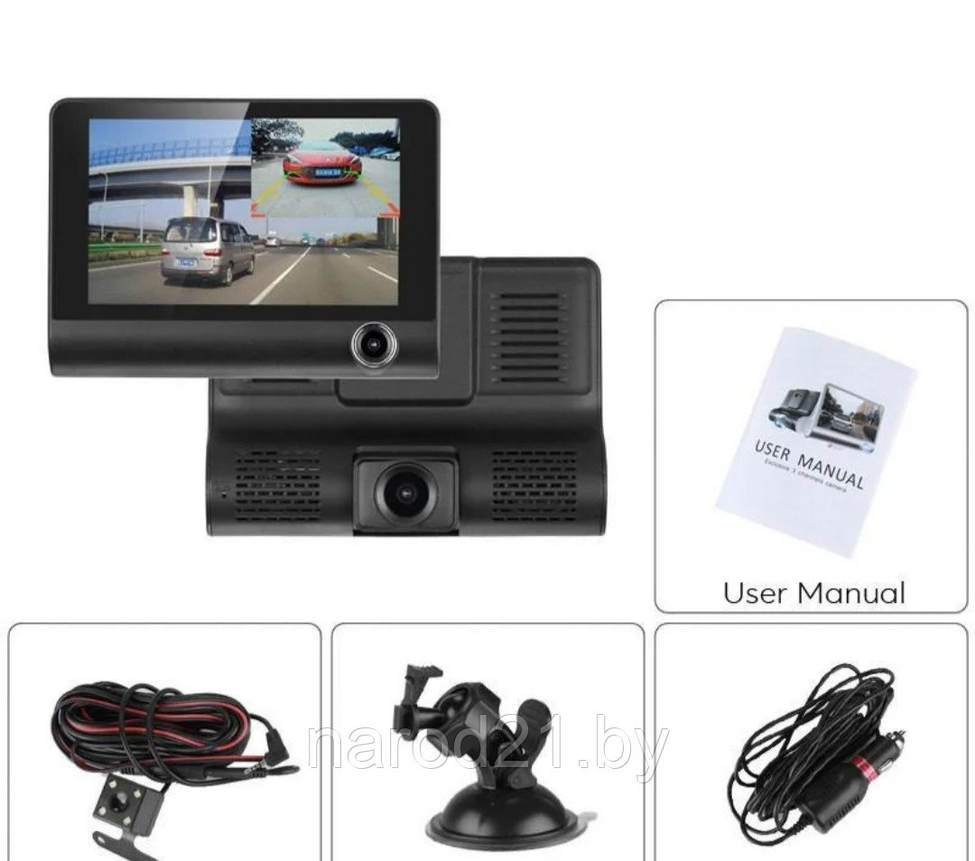 Автомобильный видеорегистратор PROFIT D 403 FULL HDVehicleBlack Box DVR(3 камеры) - фото 7 - id-p148911609