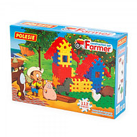 Детский Конструктор "Фермер" (112 элементов) (в подарочной коробке) арт.4864. Полесье