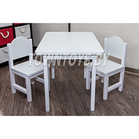 Детский комплект столик и 2 стульчика со скругленными углами арт. SLW-705050+2SDLW-27 (столешница