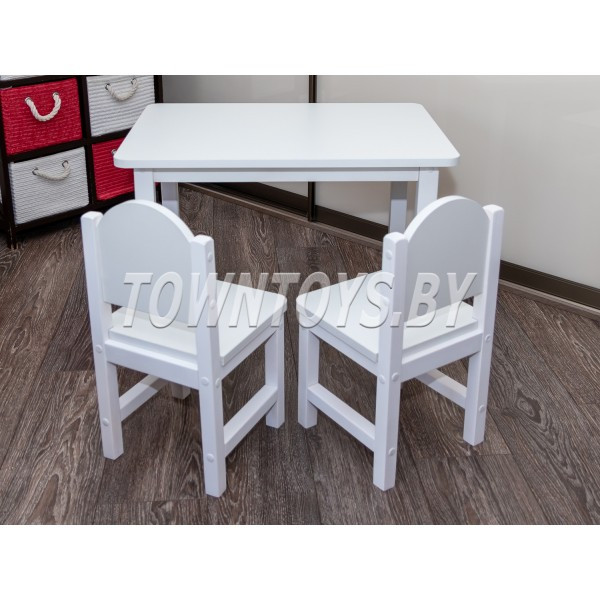 Детский комплект столик и 2 стульчика со скругленными углами арт. SLW-705050+2SDLW-27 (столешница - фото 3 - id-p148918264