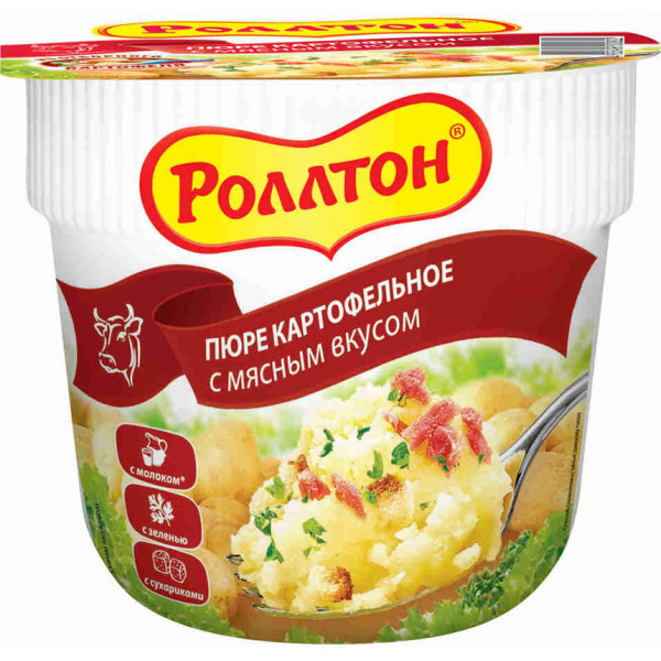 Пюре Роллтон картофельное с мясным вкусом 40г - фото 1 - id-p148915179