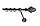 Карниз однорядный 3.0м, 16мм гладкая, цвет "Антроцит", наконечник "Наутилус", фото 2