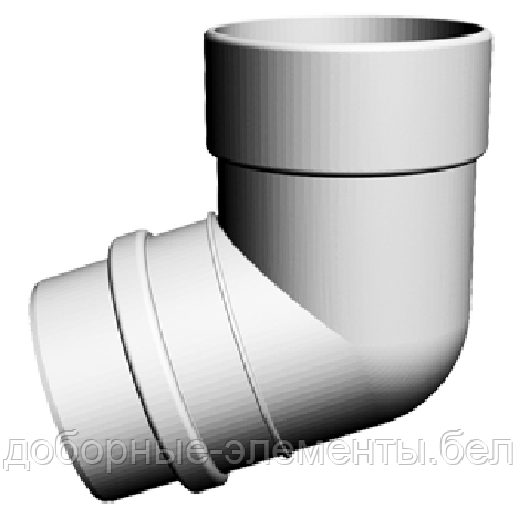 Колено Döcke Lux 72° (пломбир) RAL9003