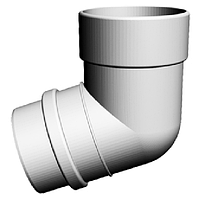 Колено Döcke Lux 72° (пломбир) RAL9003