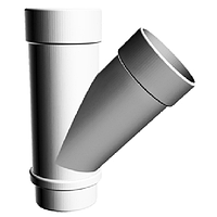 Тройник Döcke Lux 45°(пломбир) RAL9003