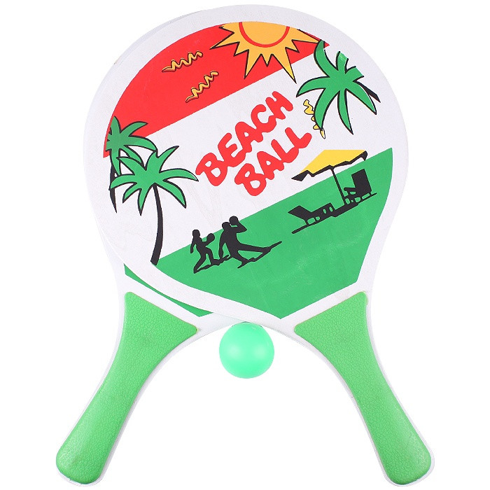 Теннис пляжный (D-23.5см, L-37.5см) + мяч в наборе - фото 1 - id-p149000487