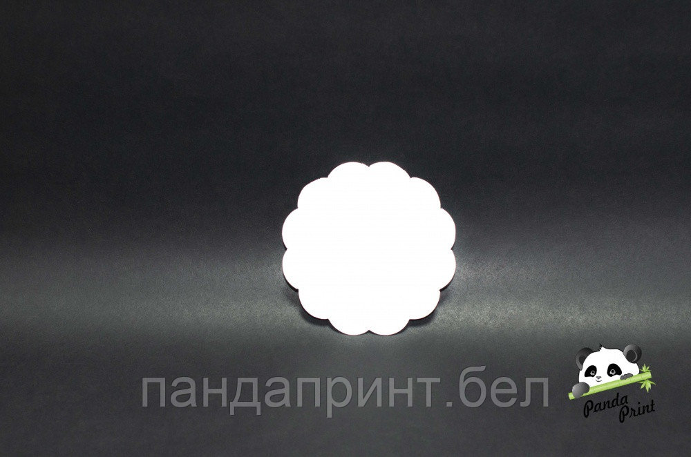 Бирка ажурная белая d90 мм, 10 шт