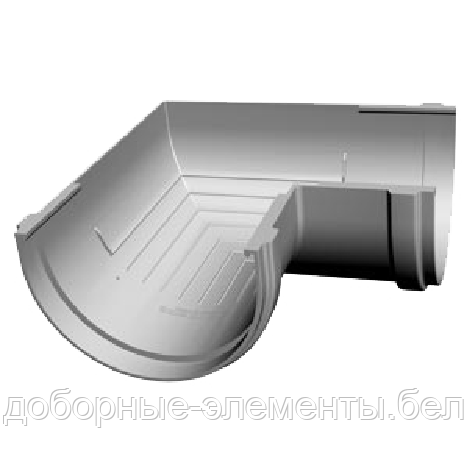 Элемент угловой 90° Döcke PREMIUM (пломбир) RAL9003 - фото 1 - id-p149003842