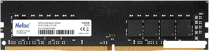 Оперативная память Netac Basic 8GB DDR4 PC4-21300 NTBSD4P26SP-08 - фото 1 - id-p149008110