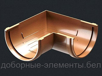 Элемент угловой 90° Döcke PREMIUM (каштан) RAL8017