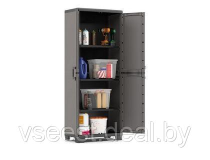 Шкаф пластиковый высокий UP KETER, серо-черный, 241066 ( spr) - фото 2 - id-p149011630