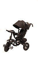 Детский велосипед трехколесный Kinder Trike (поворотное сиденье, надувные колеса 10/12) черный, фото 1