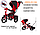 Детский велосипед трехколесный Trike Super Formula, колеса 12\10 (поворотное сиденье) красный, фото 8