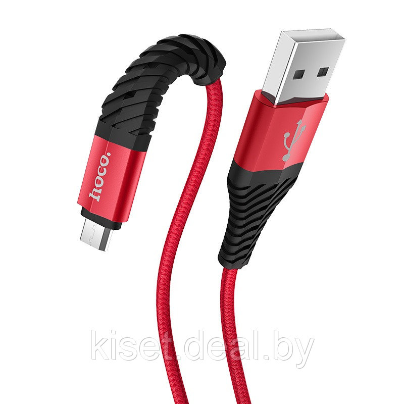 Кабель HOCO X38 Micro-USB 2.4A 1m красный - фото 1 - id-p149014272