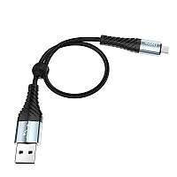 Кабель HOCO X38 Micro-USB 2.4A 0.25m черный