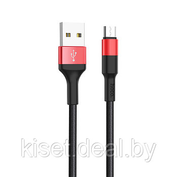 Кабель HOCO X26 Micro-USB 2A 1m черно-красный