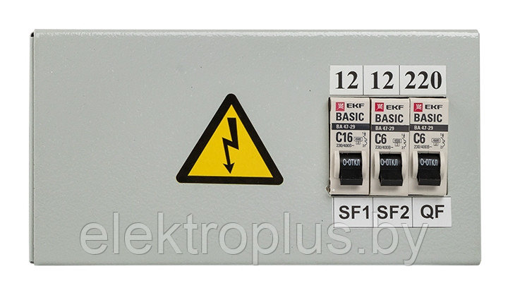 Ящик с понижающим трансформатором ЯТП 0,25кВА 220/12В IP31 (3 автомата) EKF Basic - фото 4 - id-p149032808