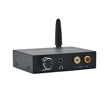 Адаптер - аудио-преобразователь оптика (Toslink/SPDIF) - Bluetooth на jack 3.5mm (AUX), RCA, черный 555371