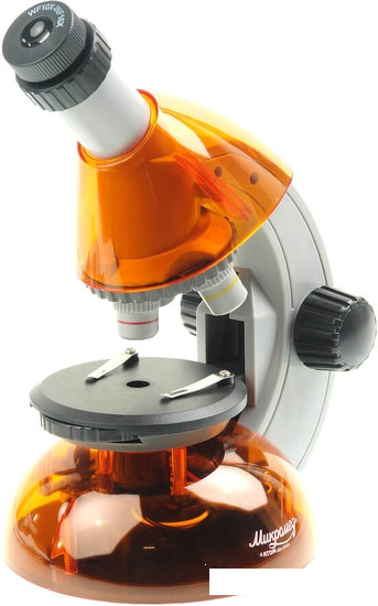 Детский микроскоп Микромед Атом 40x-640x 27389 (апельсин) - фото 1 - id-p148422821