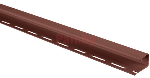 J-профиль для сайдинга Альта-Профиль Т-15, Красно-коричневый 3м - фото 1 - id-p59856721