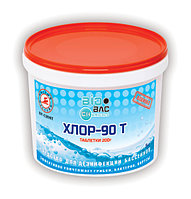 Хлор 90 Т органический медленный Для бассейна таб. по 200гр, 5 КГ BIOBAC