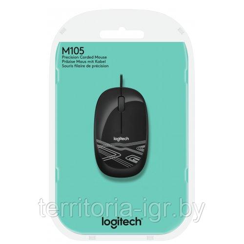 Мышь проводная M105 черный Logitech - фото 1 - id-p149070284