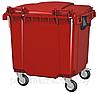 Пластиковый контейнер для мусора ESE 1100 л красный, фото 2
