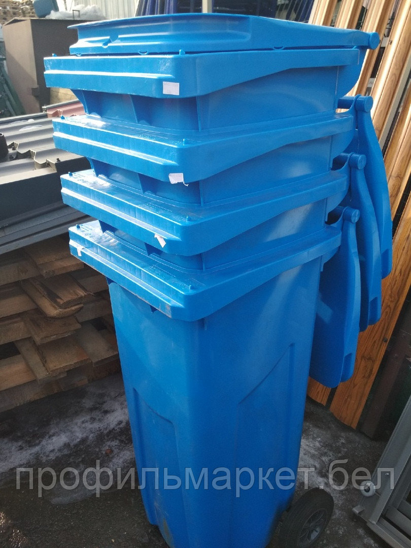Мусорный контейнер 120 л синий, РФ. Цена с НДС. - фото 2 - id-p95311157