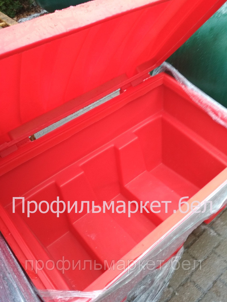Пластиковый ящик для песка и соли 250 л. красный - фото 3 - id-p112213524