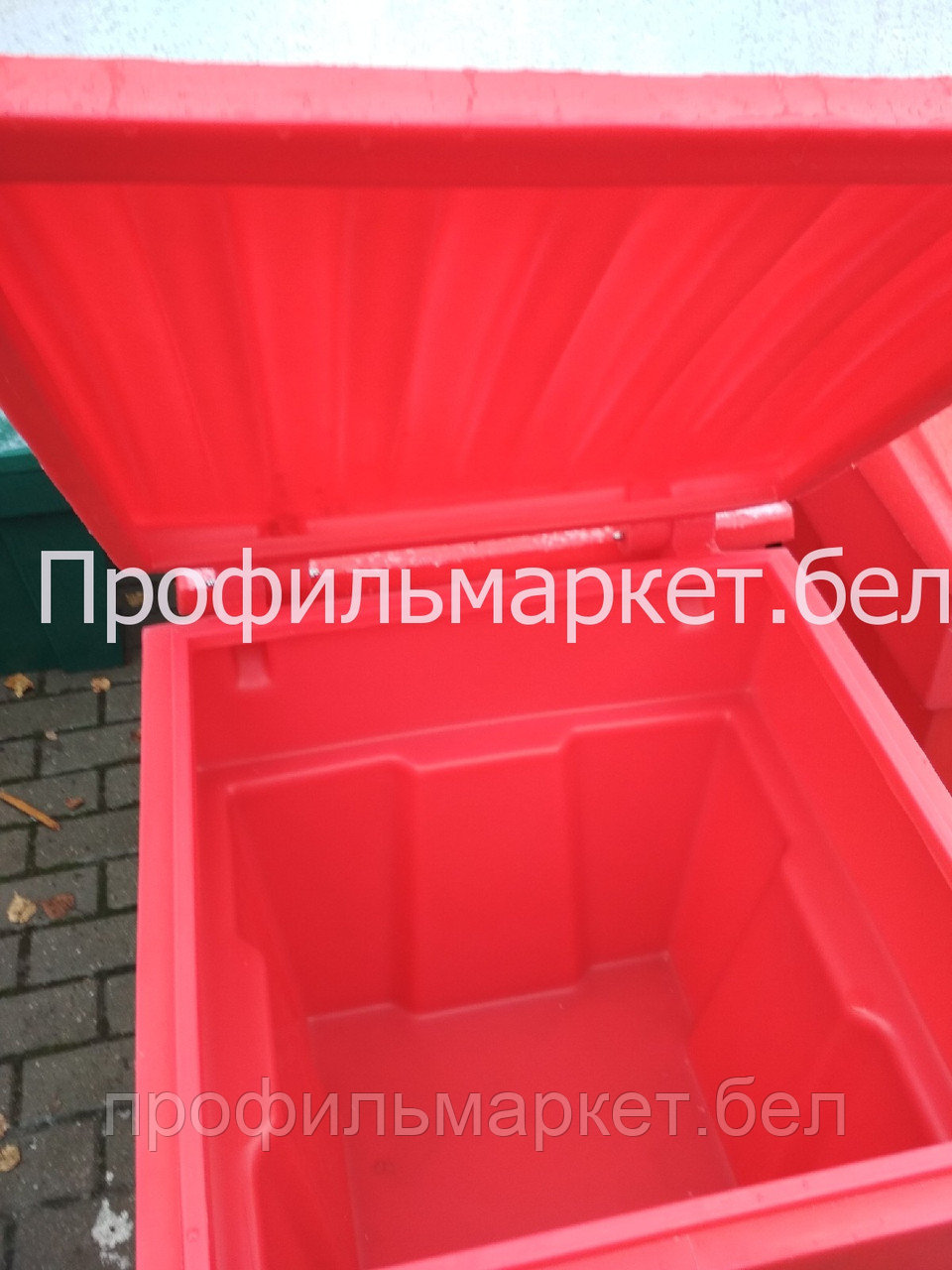Пластиковый ящик для песка и соли 200 литров красный - фото 2 - id-p112214590