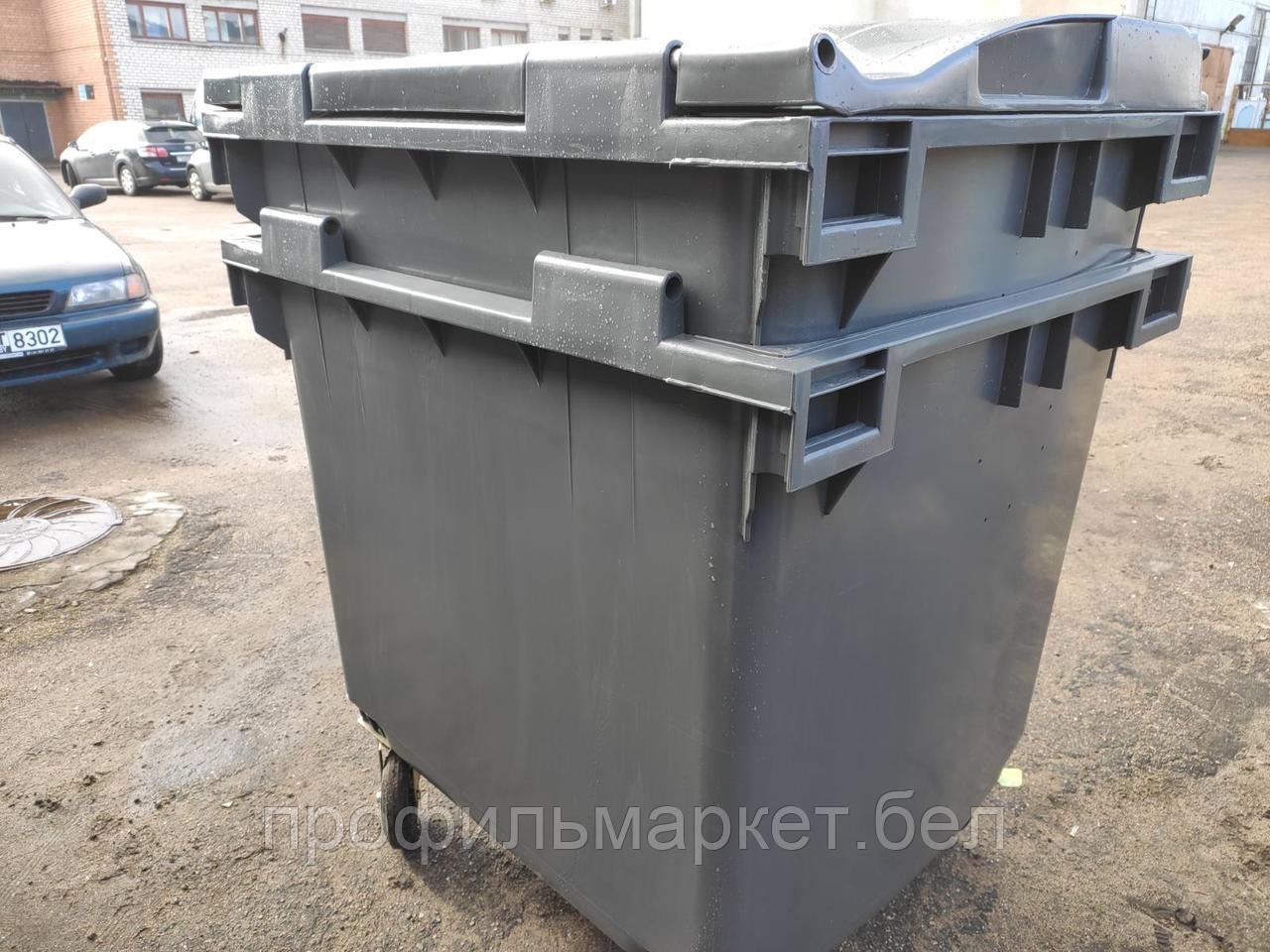Контейнер для мусора пластиковый 1100 л серый, Иран. Цена с НДС - фото 2 - id-p124026389