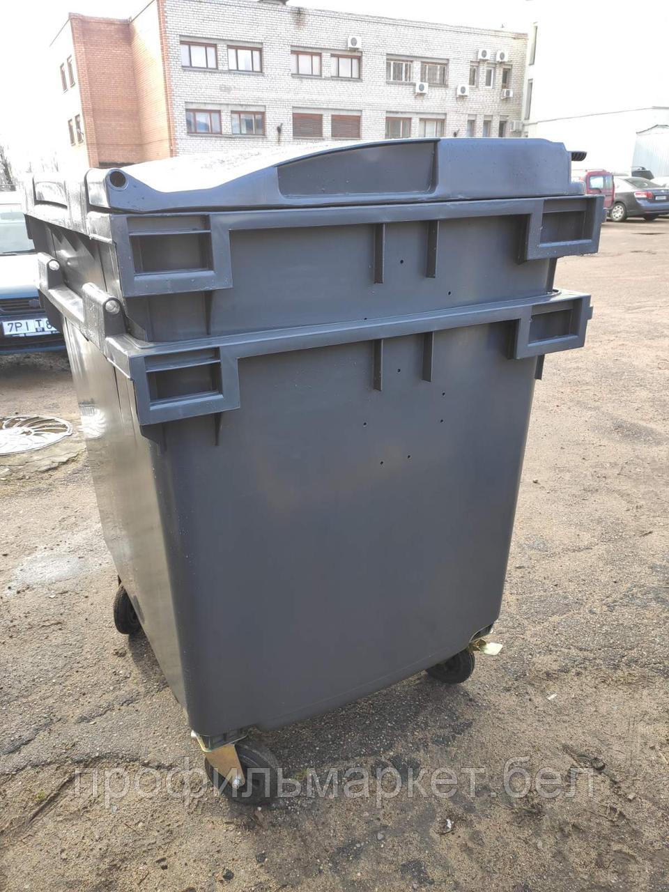 Контейнер для мусора пластиковый 1100 л серый, Иран. Цена с НДС - фото 5 - id-p124026389