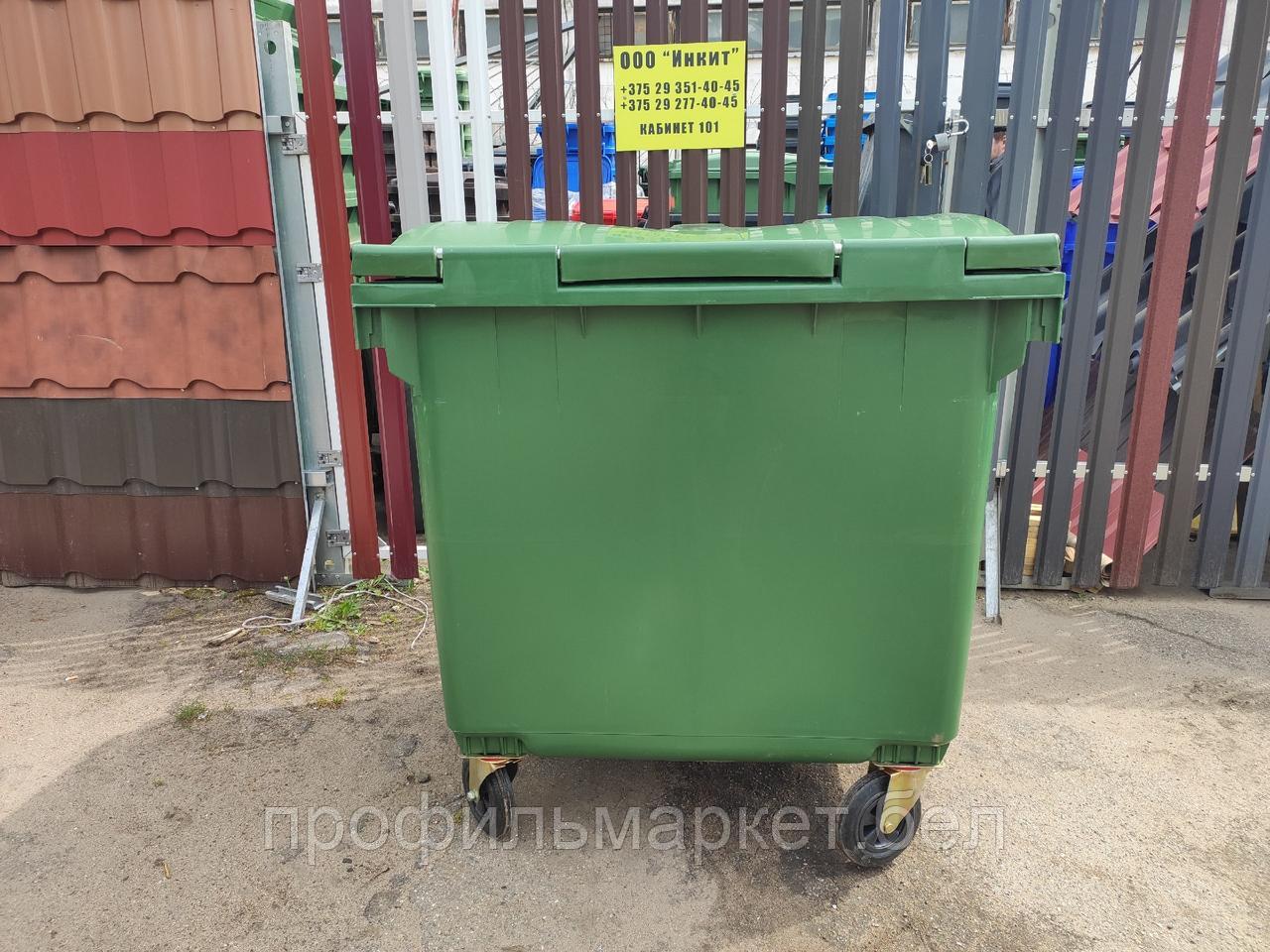 Контейнер для мусора пластиковый 1100 л зеленый, Иран. Цена с НДС - фото 3 - id-p124026522