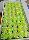Набор из мыльных роз в коробке (50 шт). Цвет -салатовый., фото 6