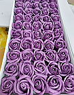 Набор из мыльных роз в коробке (50 шт). Цвет -салатовый., фото 7
