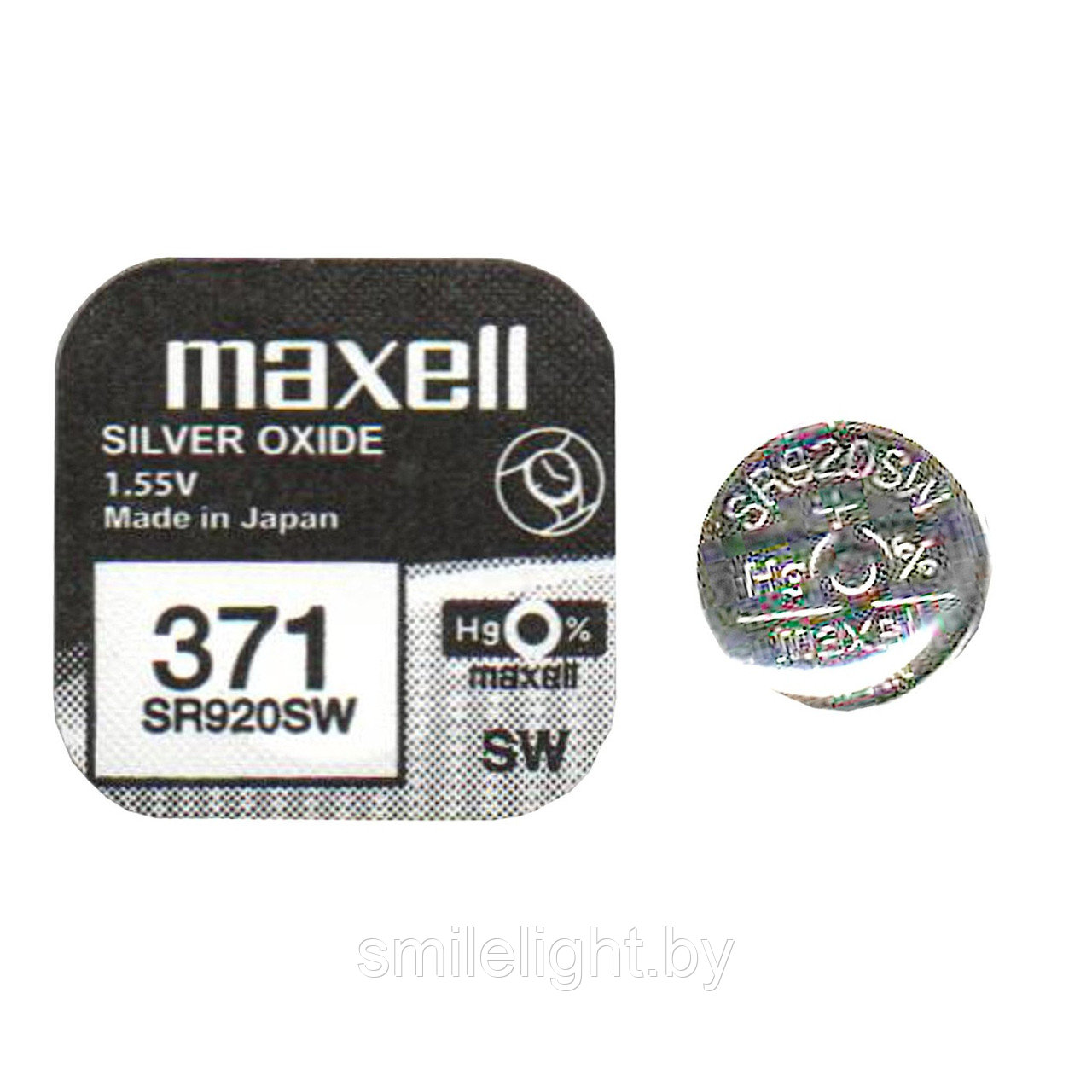 Элемент питания  MAXELL Watch 371 SR920SW Silver 1,55V Bl.1